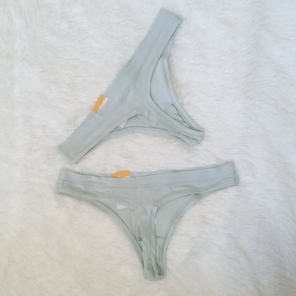 2 - Auden Women's Cotton Blend Thong Underwear Panties (Size M/8-10) Green - NEW - Picture 4 of 4